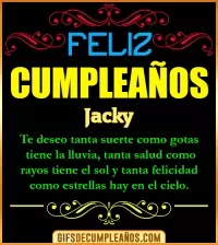 Frases de Cumpleaños Jacky